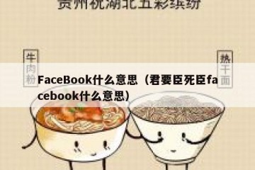 FaceBook什么意思（君要臣死臣facebook什么意思）