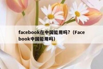 facebook在中国能用吗?（Facebook中国能用吗）