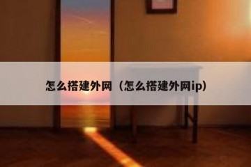 怎么搭建外网（怎么搭建外网ip）