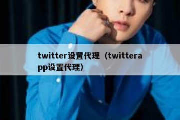 twitter设置代理（twitterapp设置代理）