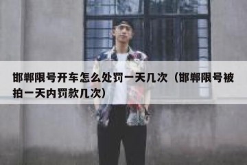 邯郸限号开车怎么处罚一天几次（邯郸限号被拍一天内罚款几次）