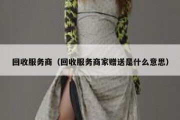 回收服务商（回收服务商家赠送是什么意思）