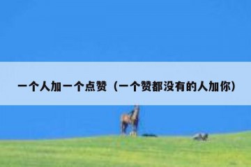一个人加一个点赞（一个赞都没有的人加你）
