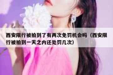 西安限行被拍到了有两次免罚机会吗（西安限行被拍到一天之内还处罚几次）