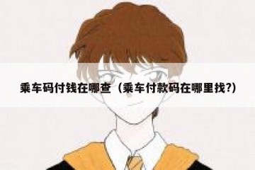 乘车码付钱在哪查（乘车付款码在哪里找?）