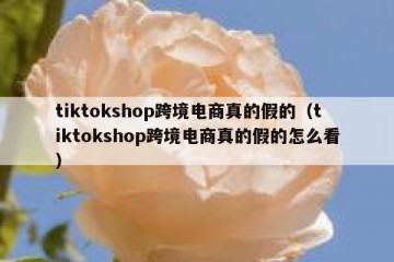tiktokshop跨境电商真的假的（tiktokshop跨境电商真的假的怎么看）