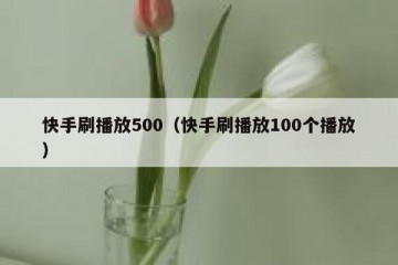 快手刷播放500（快手刷播放100个播放）