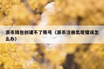 派币钱包创建不了账号（派币注册出现错误怎么办）