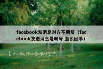 facebook发消息对方不回复（facebook发送消息是叹号,怎么回事）