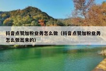 抖音点赞加粉业务怎么做（抖音点赞加粉业务怎么做出来的）