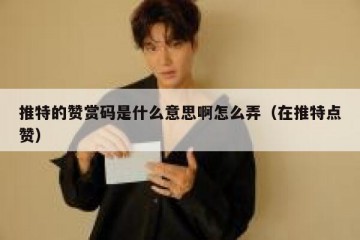 推特的赞赏码是什么意思啊怎么弄（在推特点赞）