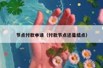 节点付款申请（付款节点还是结点）