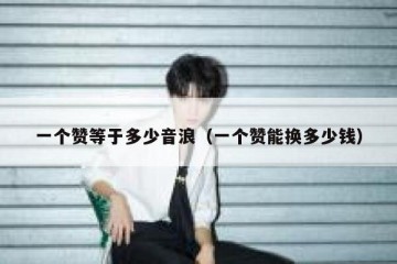 一个赞等于多少音浪（一个赞能换多少钱）