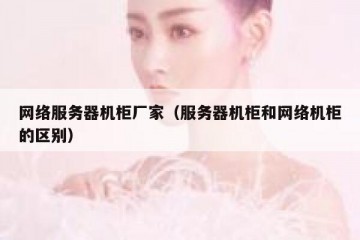 网络服务器机柜厂家（服务器机柜和网络机柜的区别）