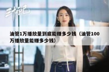 油管1万播放量到底能赚多少钱（油管100万播放量能赚多少钱）