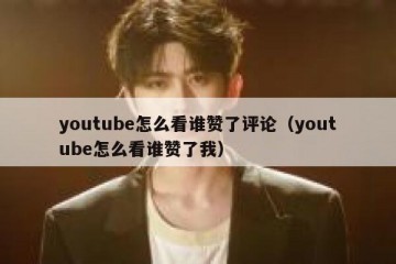 youtube怎么看谁赞了评论（youtube怎么看谁赞了我）