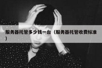 服务器托管多少钱一台（服务器托管收费标准）