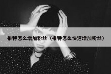 推特怎么增加粉丝（推特怎么快速增加粉丝）