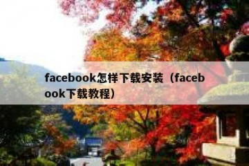 facebook怎样下载安装（facebook下载教程）