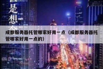成都服务器托管哪家好用一点（成都服务器托管哪家好用一点的）
