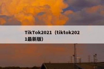 TikTok2021（tiktok2021最新版）
