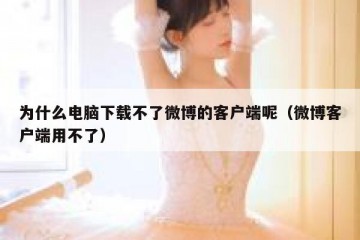 为什么电脑下载不了微博的客户端呢（微博客户端用不了）