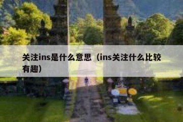 关注ins是什么意思（ins关注什么比较有趣）