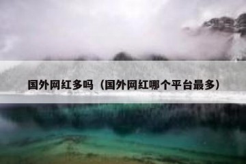 国外网红多吗（国外网红哪个平台最多）