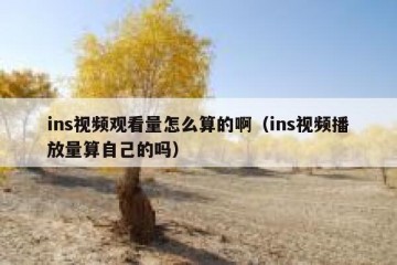 ins视频观看量怎么算的啊（ins视频播放量算自己的吗）