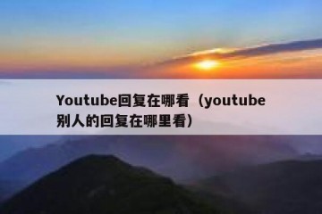 Youtube回复在哪看（youtube别人的回复在哪里看）