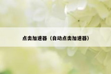 点击加速器（自动点击加速器）