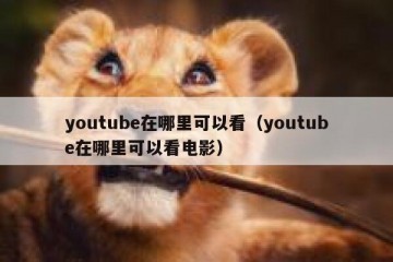 youtube在哪里可以看（youtube在哪里可以看电影）
