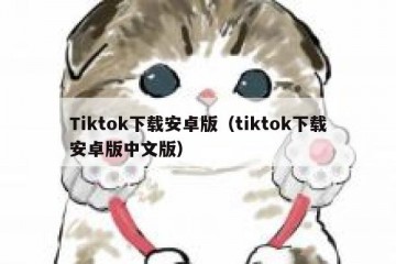 Tiktok下载安卓版（tiktok下载安卓版中文版）