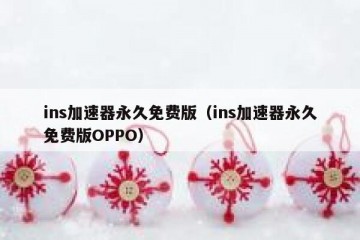 ins加速器永久免费版（ins加速器永久免费版OPPO）