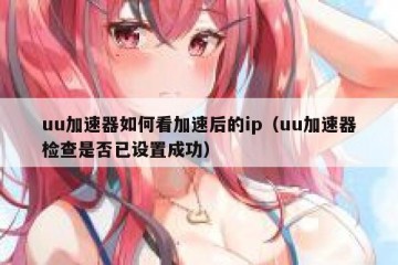 uu加速器如何看加速后的ip（uu加速器检查是否已设置成功）