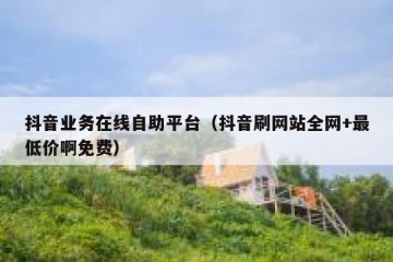 抖音业务在线自助平台（抖音刷网站全网+最低价啊免费）