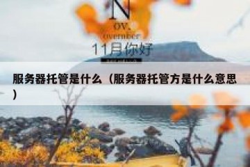 服务器托管是什么（服务器托管方是什么意思）
