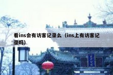 看ins会有访客记录么（ins上有访客记录吗）