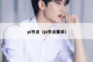 pi节点（pi节点要求）