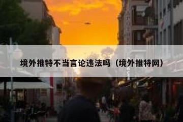 境外推特不当言论违法吗（境外推特网）