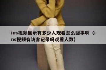 ins视频显示有多少人观看怎么回事啊（ins视频有访客记录吗观看人数）