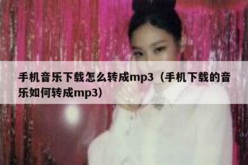 手机音乐下载怎么转成mp3（手机下载的音乐如何转成mp3）