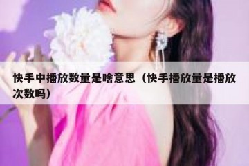 快手中播放数量是啥意思（快手播放量是播放次数吗）