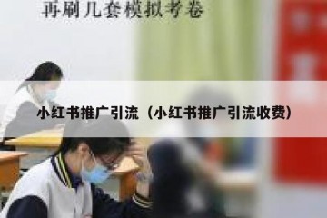 小红书推广引流（小红书推广引流收费）