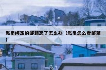 派币绑定的邮箱忘了怎么办（派币怎么看邮箱）