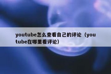 youtube怎么查看自己的评论（youtube在哪里看评论）
