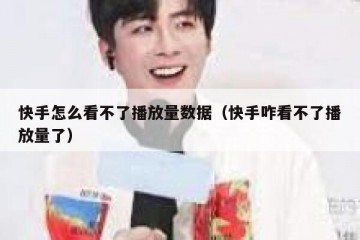快手怎么看不了播放量数据（快手咋看不了播放量了）