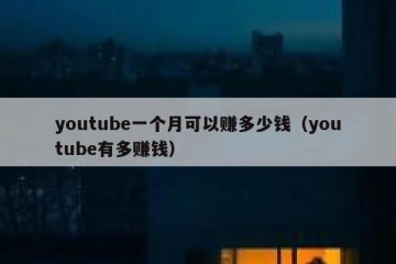 youtube一个月可以赚多少钱（youtube有多赚钱）