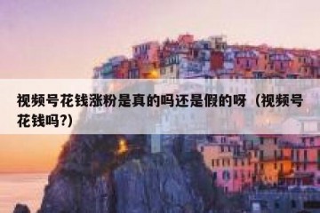 视频号花钱涨粉是真的吗还是假的呀（视频号花钱吗?）