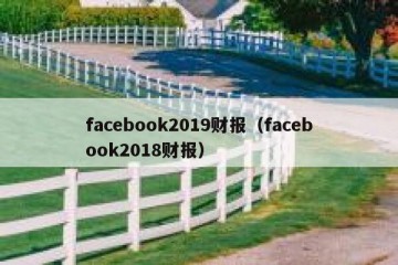facebook2019财报（facebook2018财报）